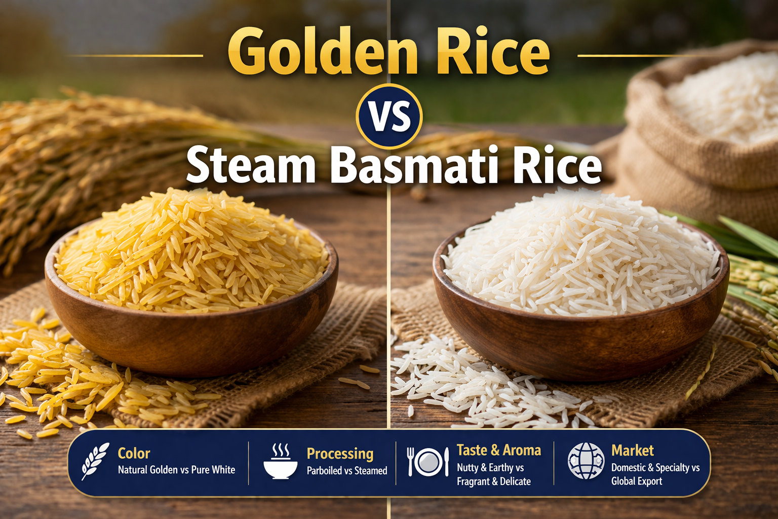golden sella rice vs steam basmati rice comparison parboiled vs steamed rice differences