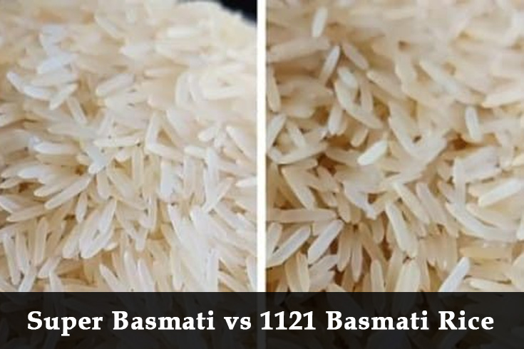 super basmati vs 1121 basmati rice comparison long grain rice side by side