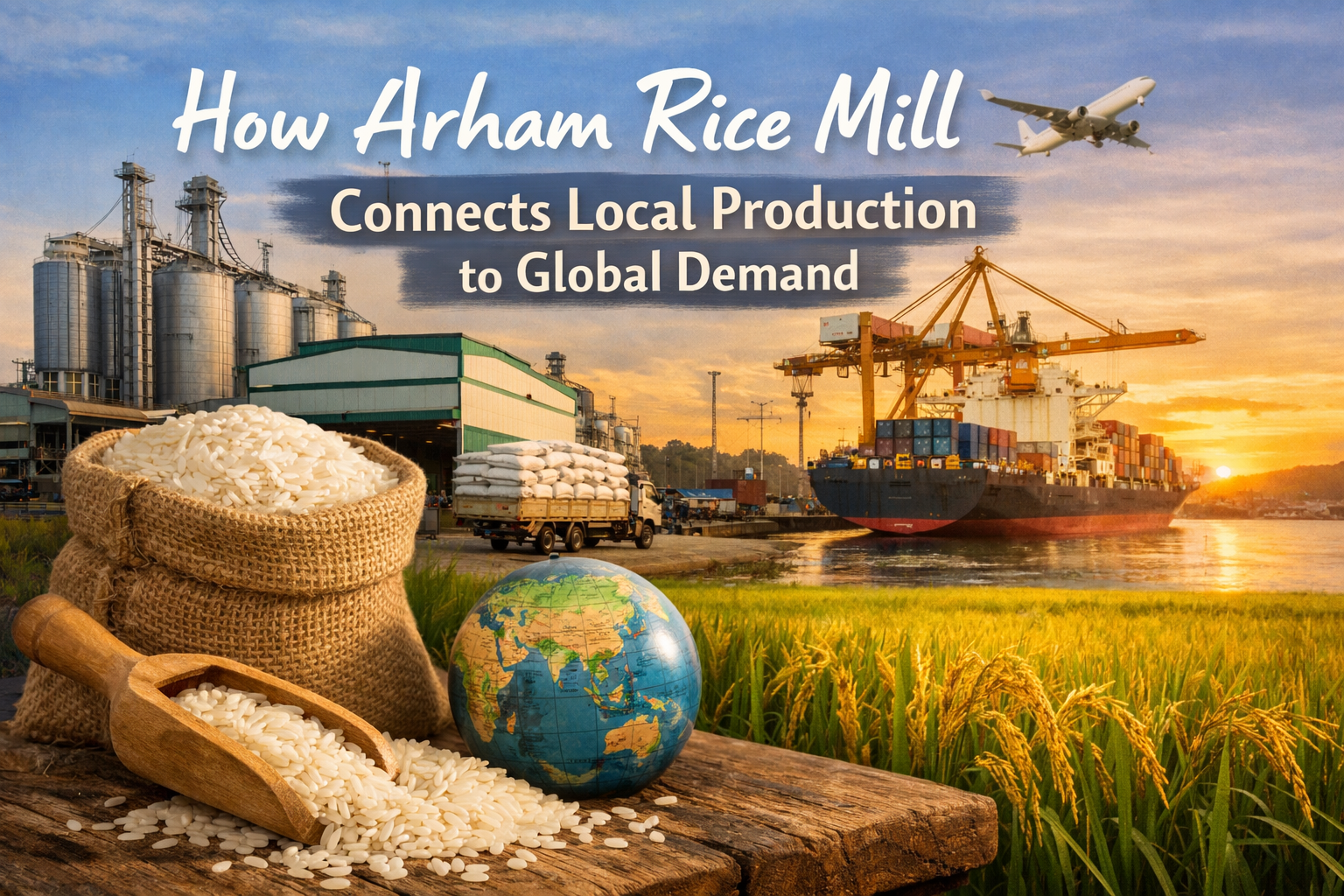 Arham Rice Mill connecting local rice production to global demand through export and supply chain