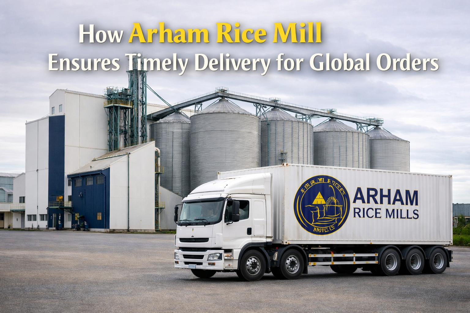 arham rice mill truck export logistics rice delivery global shipping warehouse