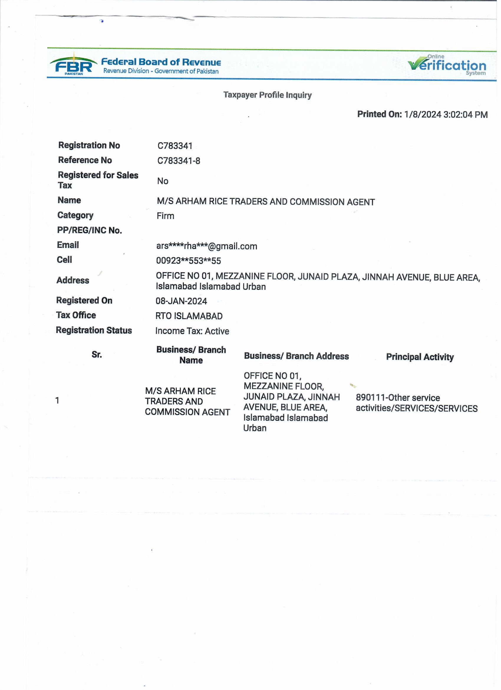 Fbr Document Scan